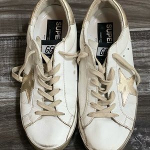 Golden Goose Superstar size 39, white and gold